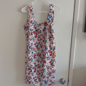 Floral Print Sleeveless Mini Dress